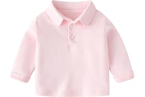 Toddler Girls Boys Polo Shirts Infant Unisex Long Sleeve Lapel Collar Casual Pullover Tops Fall Warmth Thickened Tees