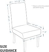 MAXIJIN Pea Green Jacquard Stretch Dining Chair Covers 4/Set Parson Slipcovers view 6