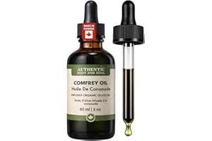Comfrey Oil – Undiluted 2 oz, From Certified Organic Farm, Unscented Leaf & Root Comfrey Infused Organic Cold-Pressed Olive O