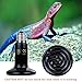 Zacro Reptile Heat Lamp 100W with One Digital Thermometer, Infrared Ceramic Heating Non-light Lamps Emitter 110V (Black)