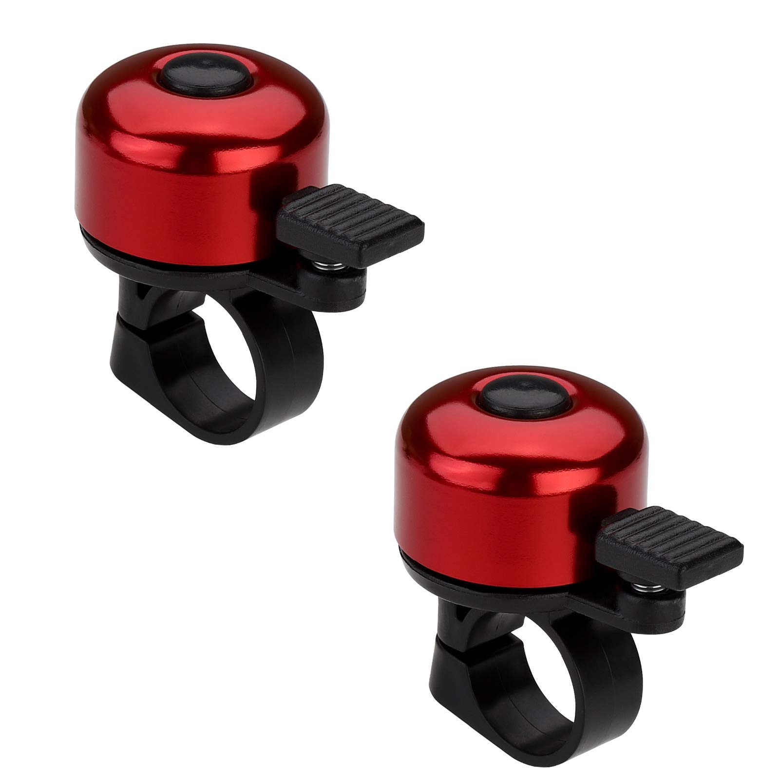 Paliston Bike Bell Bicycle Bell Crisp Sound for Adults Kids Boys Girls Red & Red