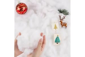 GlyinnHe Christmas Fake Snow Decor, Artificial Snow Fake Clouds Snow Cotton Snow Fluffy Decor for Winter Village, Flame Resistant Indoor Snow Blanket for Xmas Display(100g/3.6oz)