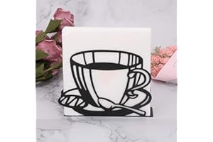 Coffee Cup Tissue Holder - Metal Material, Portable Napkin Holder, Suitable for Dining and Living Rooms (Black)
