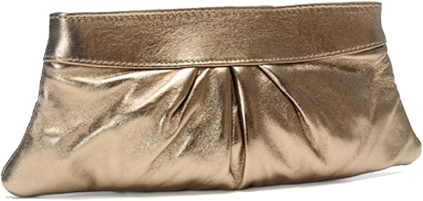 lauren merkin gold clutch