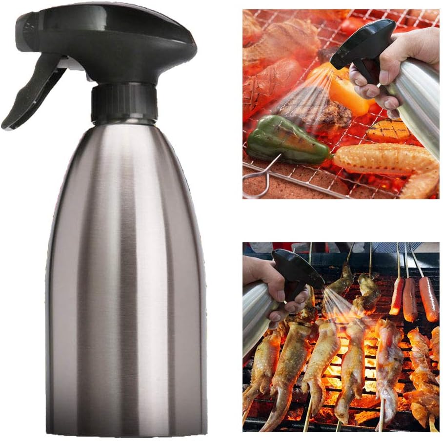 KBstore Oil Vinegar Sprayer Dispenser Olive Oil Mister Spray Pump Stainless Steel Bottle for Grilling/Cooking/Salad/Bread Baking/BBQ Barbecue/Frying/KitchenBarbecue/Frying/Kitchen #2