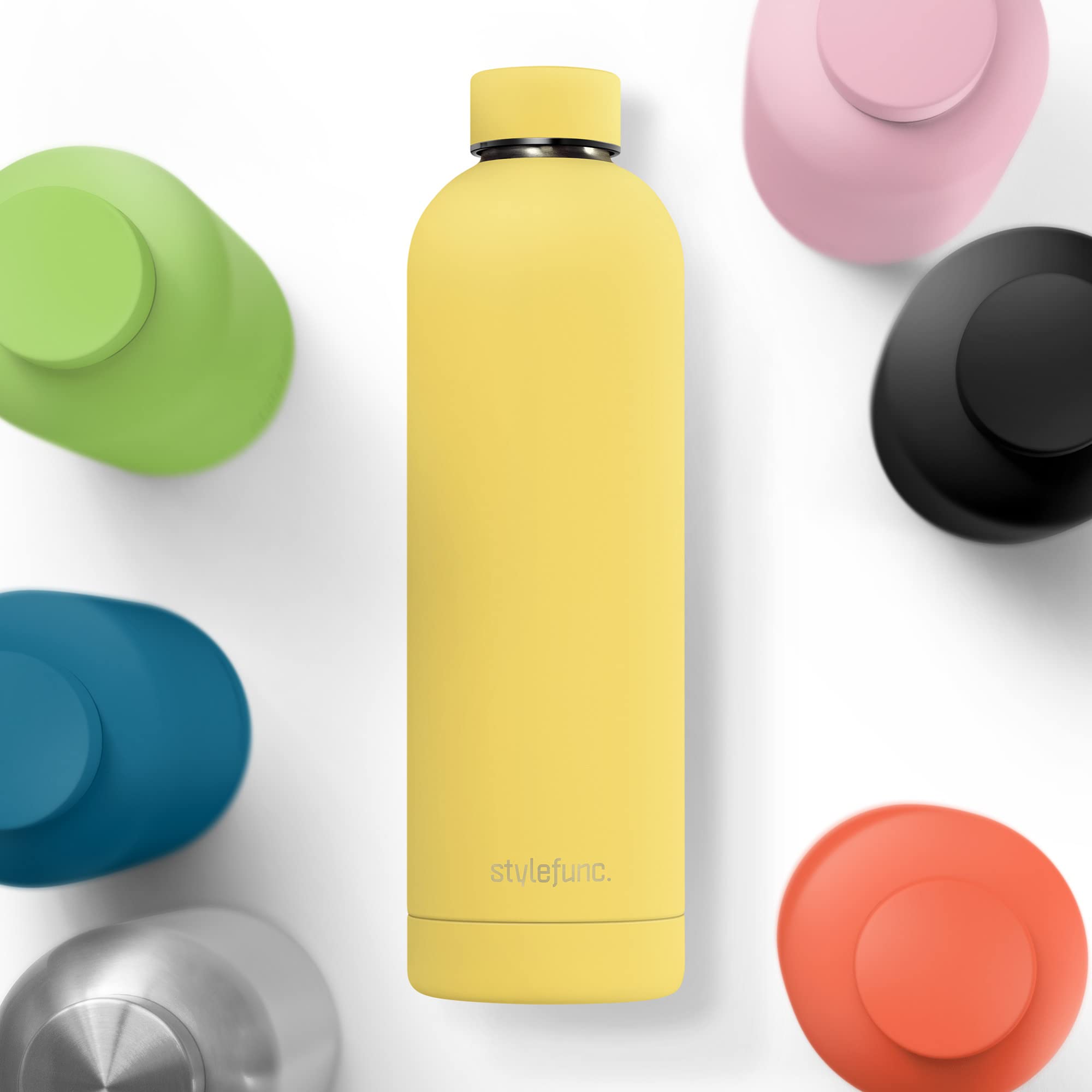stylefunc. Pure 500 ml Stainless Steel Leak-Proof Thermos Flask, Insulated Water Bottle for Office, Bike, Sports and on the Go