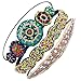 Aprince 3 piece Headbands for Women Headbands Women Hair Rhinestone Headbands Crystal Beaded Headbands for Women Lady Hair Ties Elastic Hair Scrunchies Hair Bobbles Handmade 3 Colors