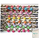 Gellwhu 14pcs Womens Girls BOHO Beach Rose Flower Elastic Headbands Garlands