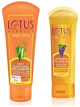 Lotus Herbals Safe Sun Sunblock & Face Wash Combo