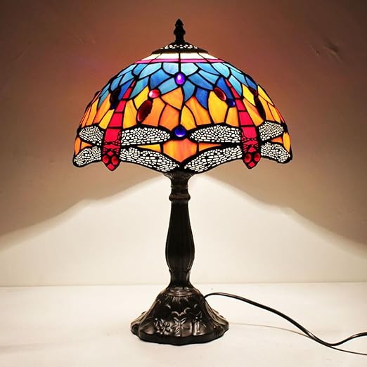 Europea Elegante Rosso Libellula Camera Da Letto Lampada Da