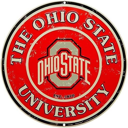 Ohio State Buckeyes 12" Metal Tin Sign from