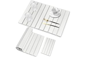 2 PCS Large Stone Dish Drying Mat for Kitchen Counter, 61"×41" CM Stone Drying Mat with 20"x 10"CM Coasters, Non - Slip Colla