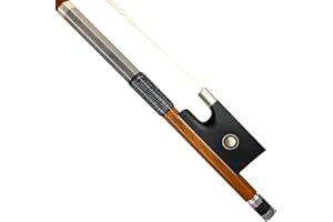 WinsterBow IPE Wood Violin Bow (4/4) Unbleached White Horse Hair Art No.VN210 (4/4)