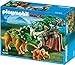 Playmobil Explorer and Triceratops with Baby