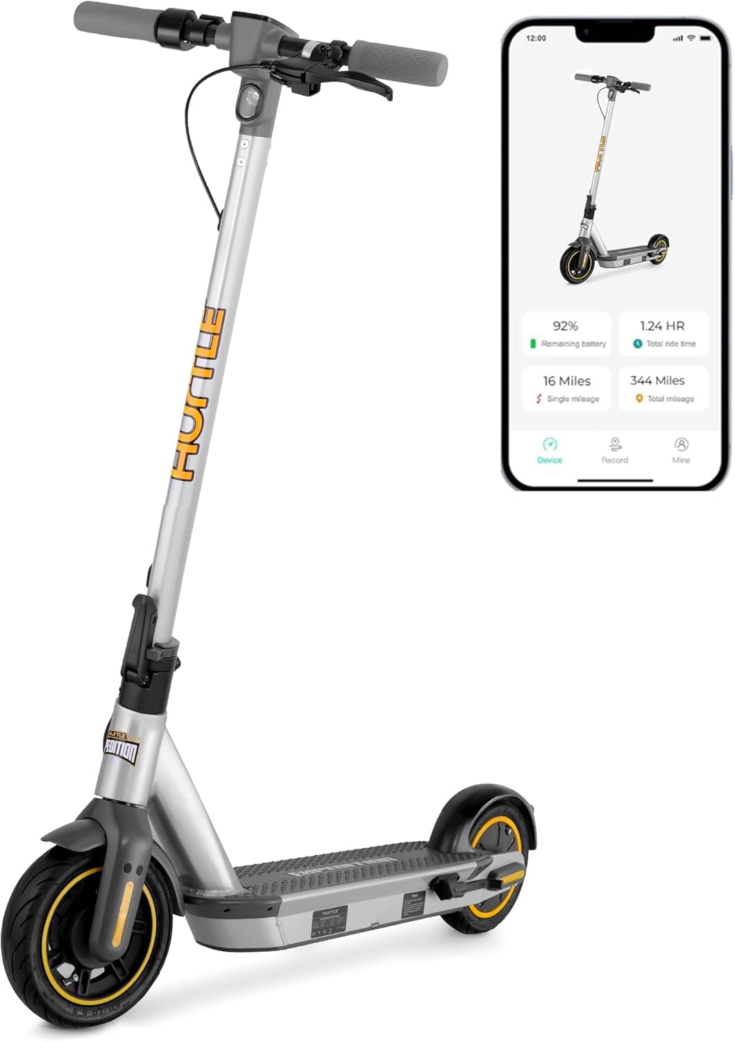 Hurtle Electric Scooter, 350W/500W Motor, Max 30 Miles Range, 16/18 Mph Top Speed, 8.5''/10'' Tires, Dual Braking, Kick Scooter, 2 Wheels and Height Handlebars