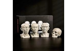 GENERIC Artists Mannequin Set, 4 Pieces - Muscle, Skull, Planar & Original Head Models for Sketching Drawing Reference (Male)