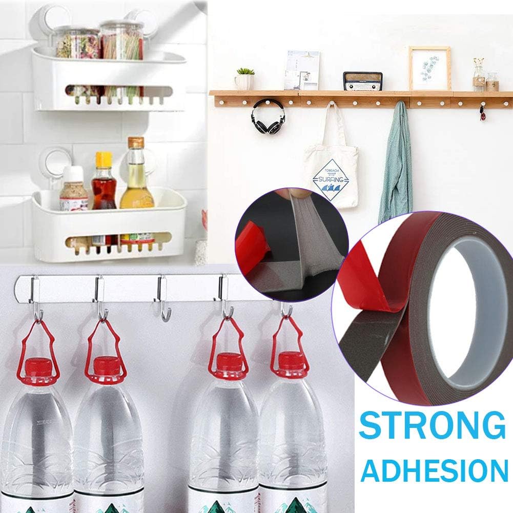 2020 New Upgraded VHB Waterproof Foam Tape, Heavy Duty Double-Sided Installation Tape, Super Sticky and Easy to Remove Without Leaving Residue, for Home Office Wall,LED Lights(33ft/0.4Inch): Industrial & Scientific