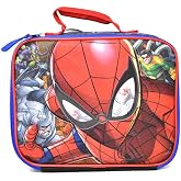 Bioworld Kids Insulated Lunch Bag with Handle &ndash; Spiderman Rectangle Lunch Bag Design &ndash; Reusable Soft Cooler Lunch Box for Boys &amp; Girls, School, Daycare &amp; Travel
