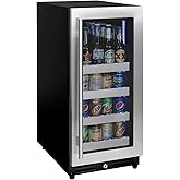 Kegco 15" Wide Reserva Series Stainless Steel Right Hinge Beverage Center