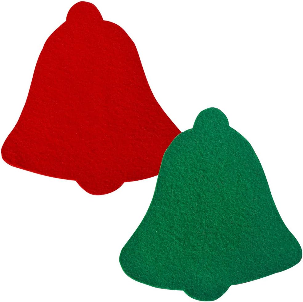 Tree Trays & Mats - Diversitech Holiday Arrangement Surface Mat Accessory for Floor Protection, Bell, 12.8 x 15 inches, (Pack of 2), Red and Green