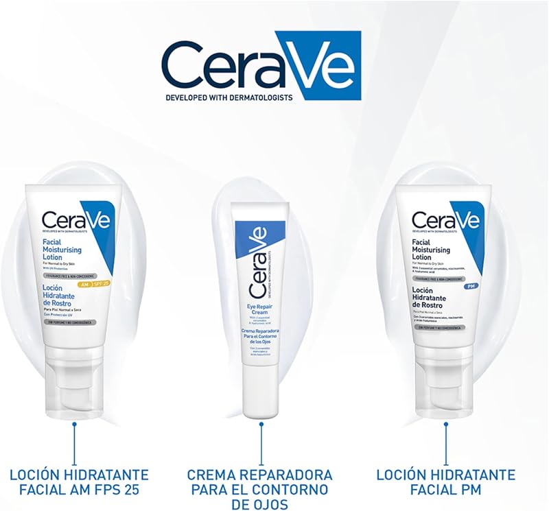, Cerave Loción Hidratante de Rostro, Crema hidratante noche, 52 ml