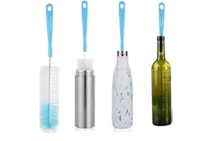 AUMA 17 inches Extra Long Bottle Cleaning Brush —Blue Cleaning Brush for Washing Narrow Neck Beer, Wine, Thermos, Sport Bottl