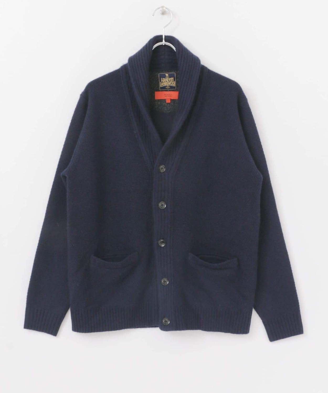 Amazon アーバンリサーチ ロッソ カーディガン エルボーパッチ付きショールカラーカーディガン メンズ Ra97 12m003 Navy Xl カーディガン 通販