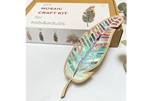 DIY Mosaic Kit, DIY Glass Mosaic Tiles for Crafts, Crafts for Adults and Teens Mixed Color Mosaic Kit, Mosaic Crafts Material