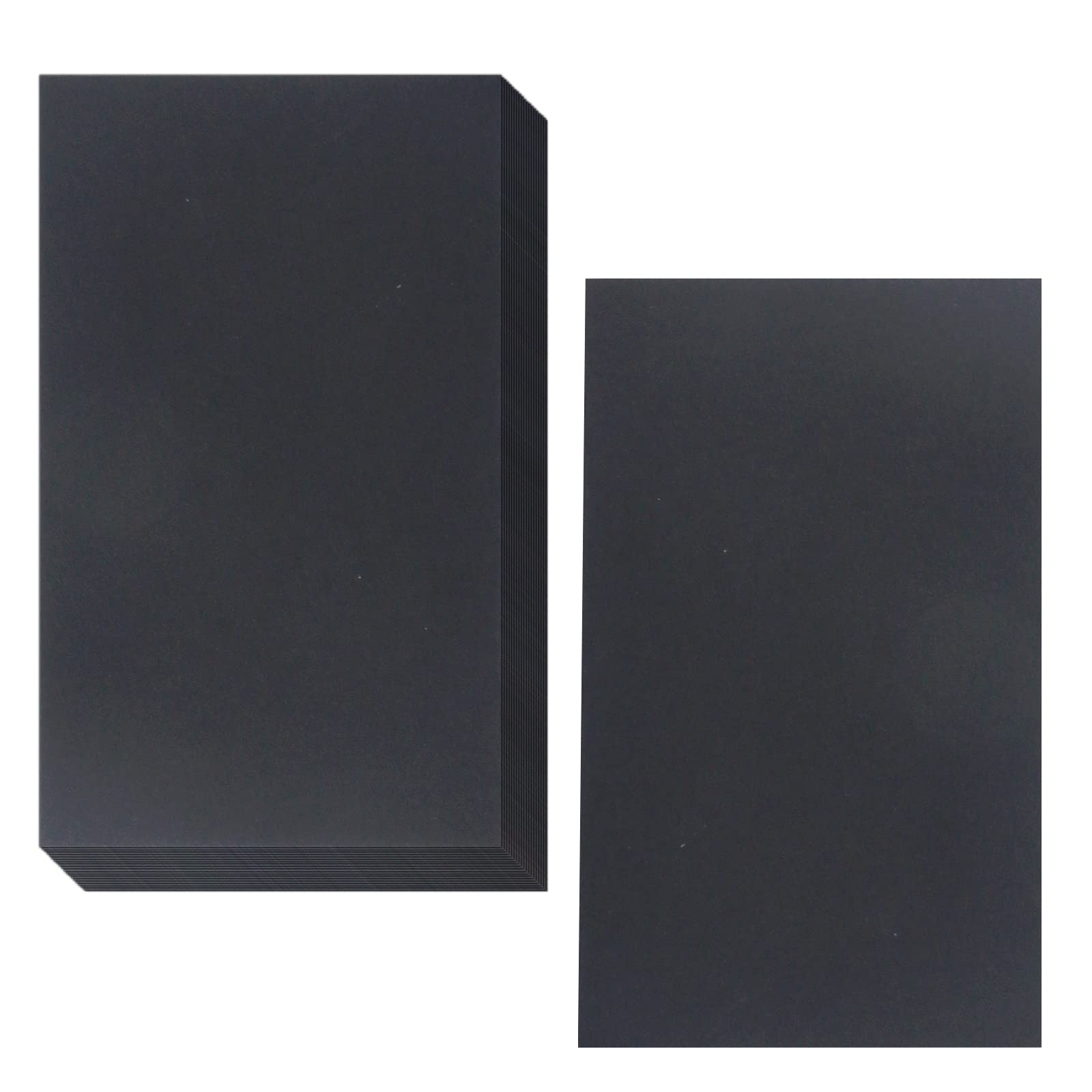 Photo 1 of Bercoor 200 Pieces Blank 3 x 5 Inch Index Cards, Heavy Note Cards Study Cards for Office, School Learning, Black