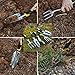Garden Tool Set 5 Pack, Cast-Aluminum Heavy Duty Gardening Kit 5 Piece Hand Trowel, Transplanter, Cultivator, Weeding Fork and Weeder with Soft Rubberized Non-Slip Ergonomic Handle for Garden Workthumb 3