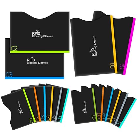 Protezione Rfid Aerb 16 Pack Rfid Blocco Carta Di Creditodebito E Protezione Passaporto Isolamento Del Chip Rfid Senza Contatto E Protezione Nfc