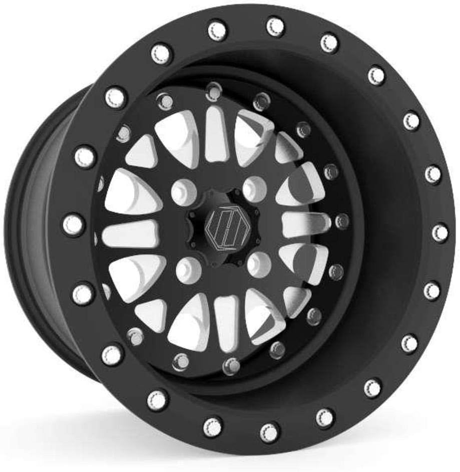 Hiper Wheel 1480-YBKT5-44-SBL-BK 14in. Stratus Wheel - 14x8 - 4+4 - 4/110 (14x8)