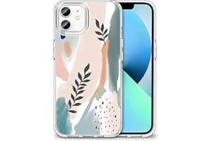 Noyabox iPhone 12 and 12 Pro Case with Screen Protector, Slim Fit Boho Floral Design Cute Women Girls Phone Case for iPhone 1
