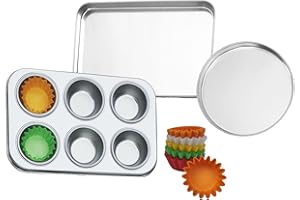 QUADRAPOINT Pan Set Compatible with Easy Bake Ultimate Oven | Includes Cupcake Liners THAT WILL FIT IN OVEN UNLIKE OTHERS!! | Kids' Accessories for Cooking Easy Bake Oven Mixes