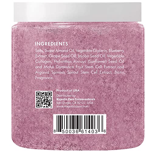MAJESTIC PURE Blueberry Body Scrub, with Collagen, Stem Cell & Biotin