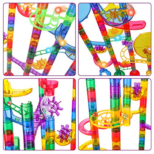 Meland Marble Run Sets for Kids 153Pcs Marble Race Track Marble Maze