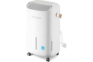 ASAHWO Dehumidifier for Basement,Home,Bathroom,Bedroom 45 pint/Day 4500 Sq ft Dehumidifiers with Drain Hose,Most Efficient Energy Star 2025,Intelligent Humidity Control,3 Modes,24H Timer (45 Pint)