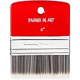 Falling in Art Flat Paddle Paint Brush, Scale Brush for Oil and Acrylic Paints,4 Inch