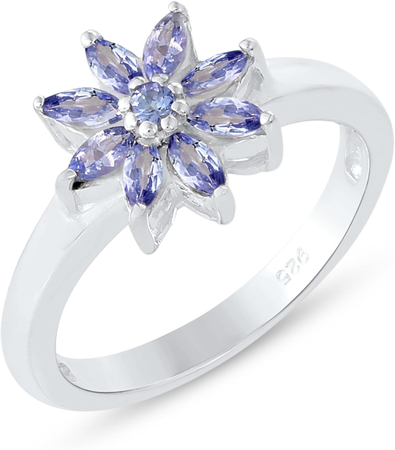 thumbnail image 2 of Handmade Lab-Created Tanzanite 925 Sterling Silver Ring – Oval Blue Gemstone, Vintage Style, Stackable Band, AGI Certified 2 of 4