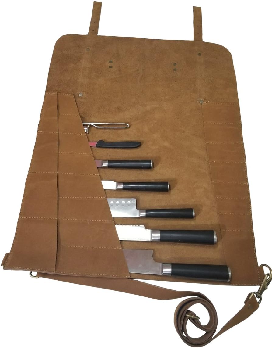 Lightweight Genuine Premium Black Leather 8 Pockets