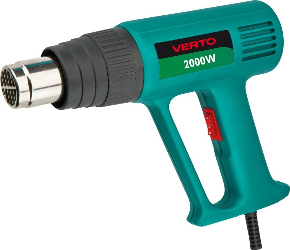Grupa Topex51 G519 Hot Air Gun, 2000 W, Temperature Range: The – 350 °C, II – 550 °C, Dark Green Intenso