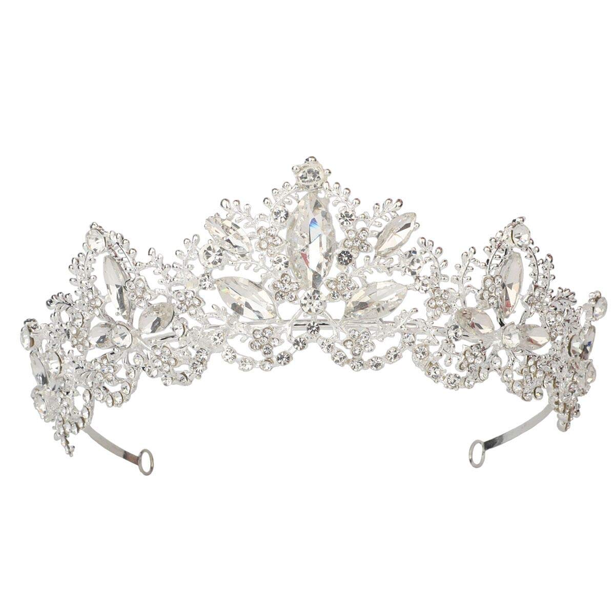 Sppry Women Tiara Crown Baroque AB Crystal Headband for