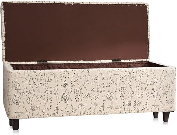 Melko Aufbewahrungsbox 113cm Textil Sitzbank Truhe Stoffbezug modern