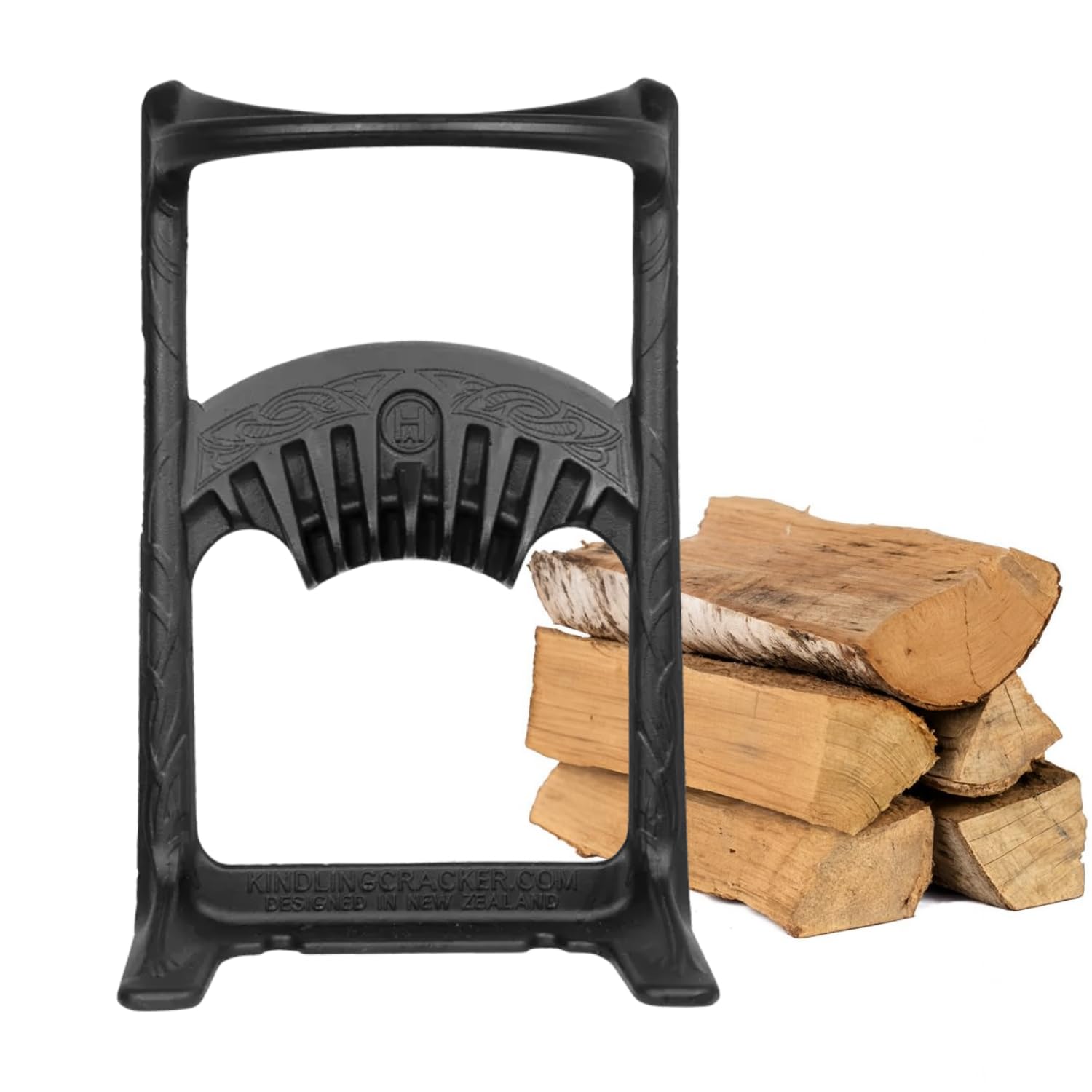 Kindling Cracker King - XL Log Splitter - Sturdy Recycled Cast Iron Kindling Splitter. Manual & Compact Kindling Splitter. XL Logs Splitter For Firewood For All Types Of Logs. Fireplace Accessories