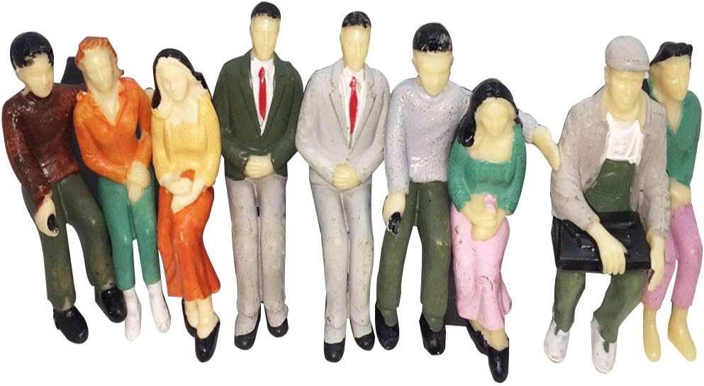 People Figurines M20 20 PCs Model Trains Architectural 1:25 Scale Painted Figures O Scale Sitting Tiny People for Miniature Scenes New by LLAMEVOL