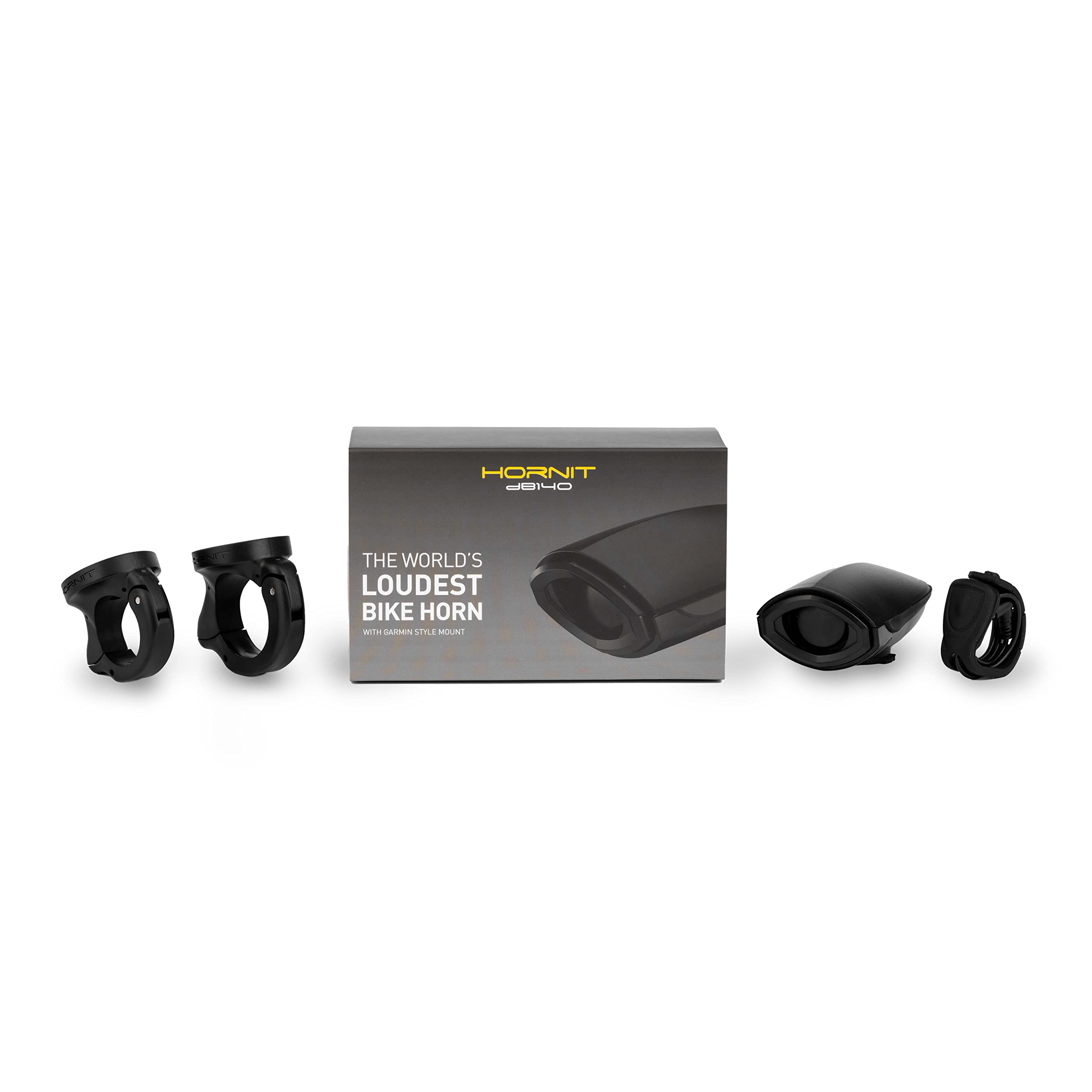 Hornit dB140 Bike Horn, Upgraded V3 Model, World's Loudest Bicycle Horn for Increased Rider Safety, Remote Trigger and Upgraded Mounting System Included