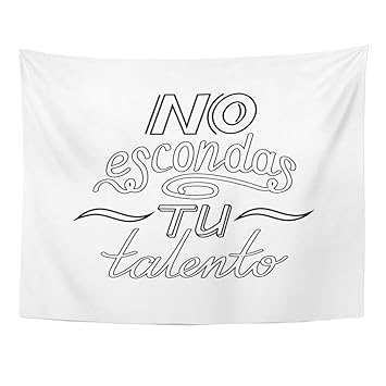 Amazon Com Tarolo Decor Wall Tapestry Black Outline