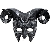 VZQI Devil Mask Krampus Mask Sheep Half Face Halloween Masquerade Cosplay Props For Adults