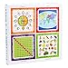 Educational Mealtime Plates for Kids, Set of 4 Unique Designs; Fun and Colorful Sturdy Melamine Plates for Children of All Ages; BPA Free