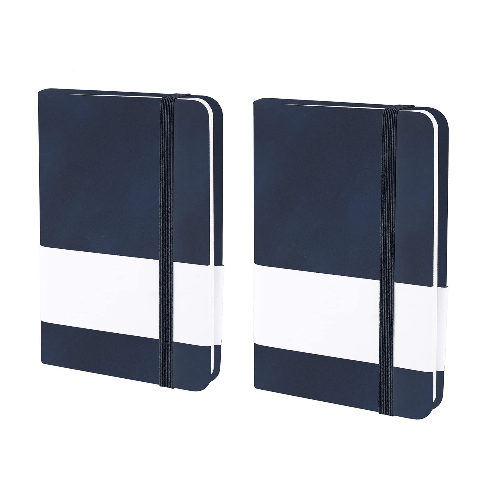 2 Pack Pocket Journal Notebook A7 Ruled Notebook Notepad PU Leather Lined Journal Notebook Small Pocket Diary Sketchbook Portable Hardcover Notebook Writing Note Pads Books Memo Notepad, 10.8x7.9cm